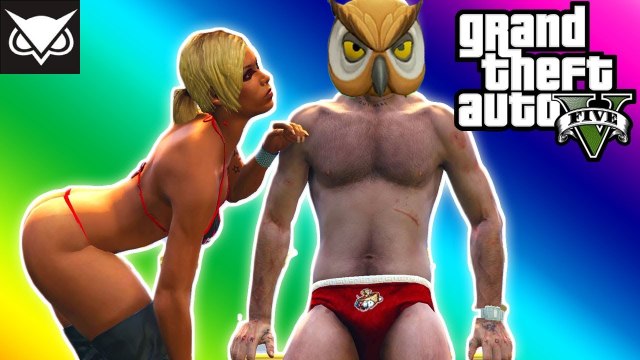 VanossGaming GTA 5 Online Funny Moments - Broken Bottle Weapon, Beach Bum Pack, Speeder Boat