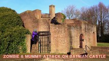 Batman vs Crazy Joker Zombie vs Mummy Castle Zombies In Real Life Superhero Movie! SHMIRL