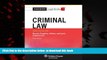 Read books  Casenotes Legal Briefs Criminal Law: Keyed to Bonnie Coughlin Jeffries   Low 3e