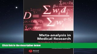 PDF Meta-analysis in Medical Research: The handbook for the understanding and practice of