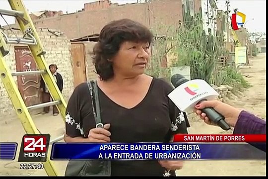 SMP: vecinos atemorizados por aparición de bandera senderista
