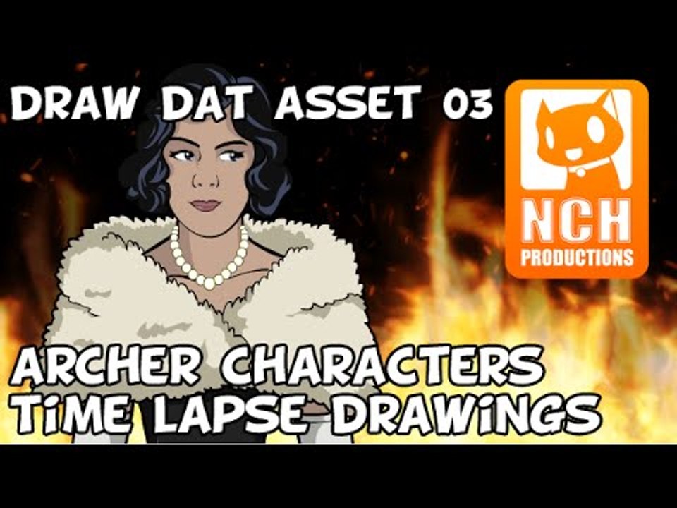 Draw Dat ASSet. Archer Characters Time-lapse drawing.