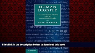 liberty book  Human Dignity: The Constitutional Value and the Constitutional Right online