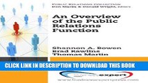 [PDF] Epub An Overview to the Public Relations Function (Public Relations Collection) Full Online