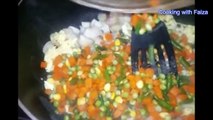 Chinese chicken vegetables rice by Faiza Tehsin