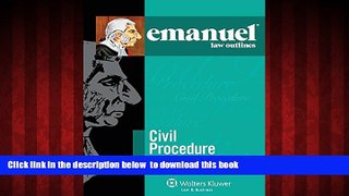 liberty books  Emanuel Law Outlines: Civil Procedure full online
