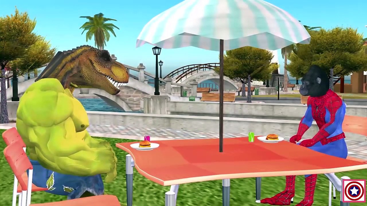 Spiderman Gets Shark Head | Hulk Head Becomes Dinosaur Finger Family Nursery Rhymes