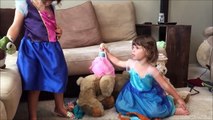 FROZEN! Twin Toddlers Play Dress Up as Anna & Elsa