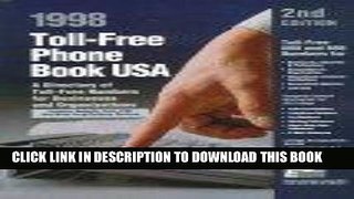 [PDF] Mobi Toll-Free Phone Book USA 1998: A Directory of Toll-Free Telephone Numbers for