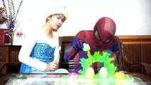 Spiderman & Frozen Elsa vs T rex Dinosaur - Spider-man Mummy Fun Superheroes Movie In Real Life