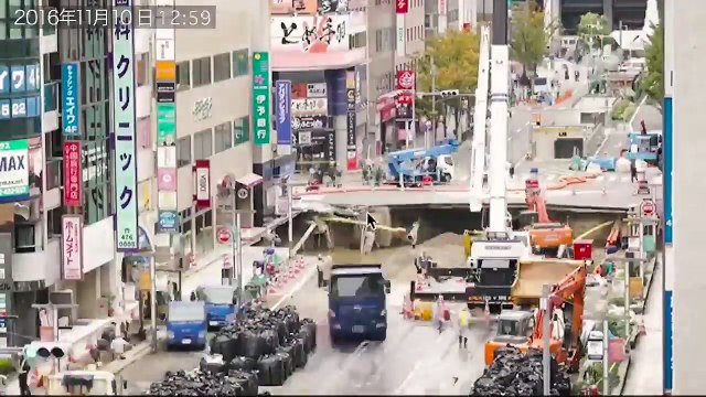 L'énorme trou qui s'est formé en pleine rue au Japon est réparé en 24h