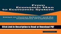 Read From Economic Man to Economic System: Essays on Human Behavior and the Institutions of