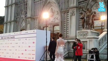 Chi Pu tự tin bước trên thảm đỏ Asia Artist Awards 2016