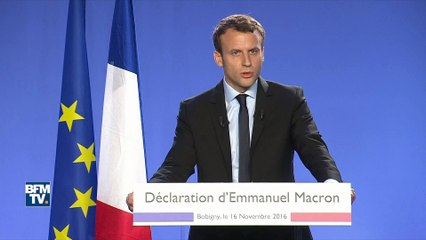 Macron: "Je suis candidat à la présidence de la République"
