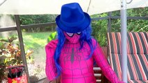 Frozen Elsa Becomes Spiderman Spiderman vs Joker vs Spider Elsa w Gymnastics Fun Superhero