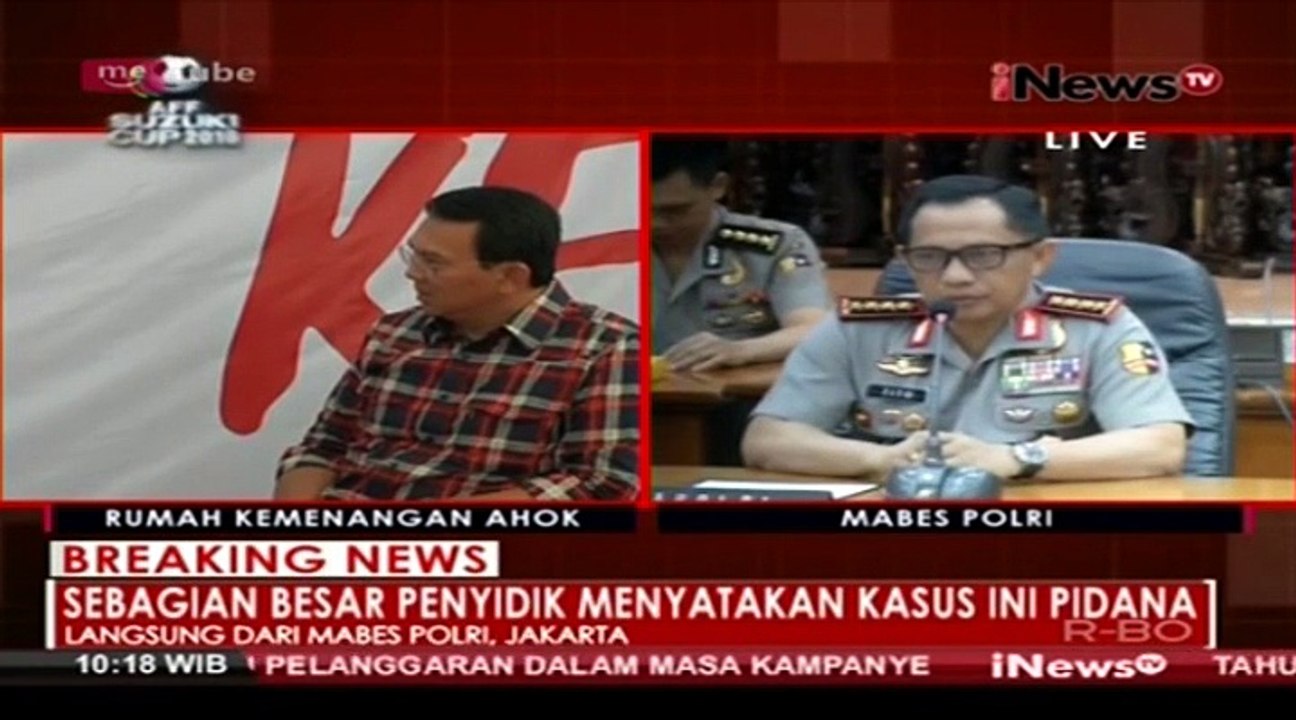 Ahok Jadi Tersangka Penistaan Agama
