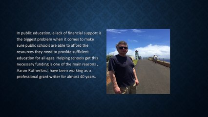 Aaron Rutherford, Why Funding Education is Important
