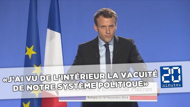 Quand Emmanuel Macron dézingue le système politique français