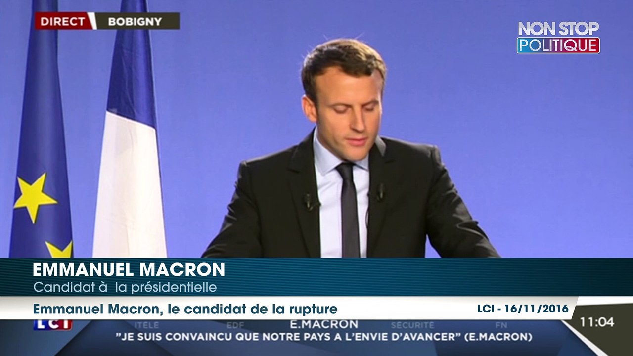 Emmanuel Macron candidat à la présidentielle : il se présente comme le candidat de la rupture