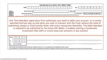 Learn How To Fill Debit Mandate Form @ My SIP Online