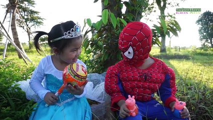 Spiderman baby & Frozen Anna Kidnaped w/ Hulk Elsa vs Joker Maleficent Funny Superheroes Movie