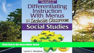 eBook Here Differentiating Instruction with Menus for the Inclusive Classroom: Social Studies