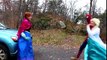 Frozen Elsa is FALLING! w_ Spiderman Maleficent Joker Pink Spidergirl Anna Doctor! Superheroes IRL - YouTube