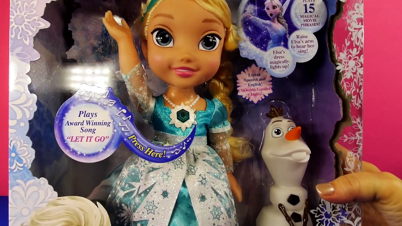 Queen Elsa Singing Snow Glow Doll Sings Let It Go from Disney Frozen with Princess Anna Olaf