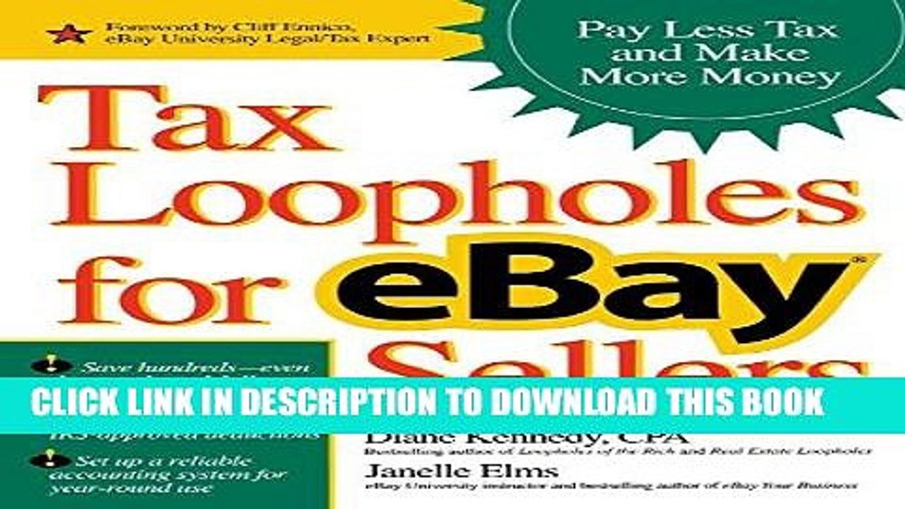 [PDF] Tax Loopholes for eBay Sellers: Pay Less Tax and Make More Money Popular Online