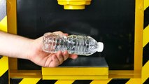 Amazing Water Bottle Flip challenge VS Hydraulic Press - 100 Tonnes
