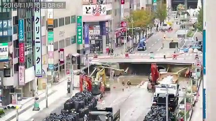 Record d'efficacité : comment les Japonais ont réparé un énorme sinkhole en moins d'une semaine !