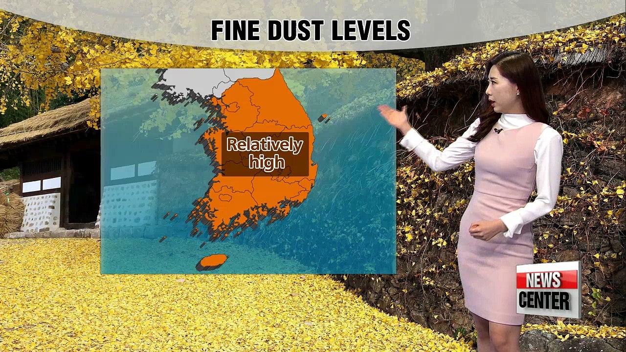 Relatively high levels of fine dust, mild temperatures