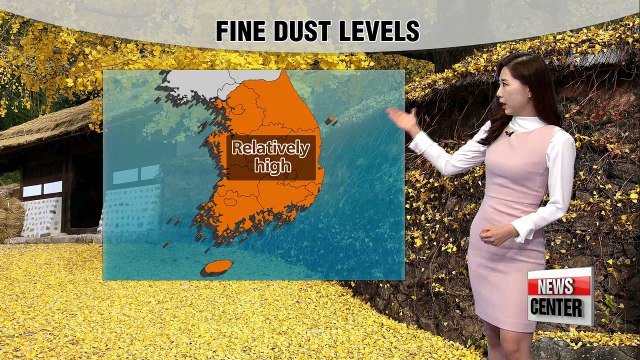Relatively high levels of fine dust, mild temperatures