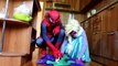 Spiderman SUPERHERO SPELL! w/ Frozen Elsa Joker Maleficent Pink Spidergirl TOYS! Superhero Fun IRL