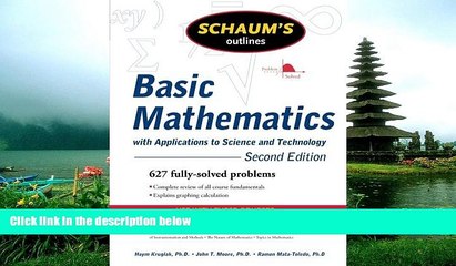 Fresh eBook Schaum s Outline of Basic Mathematics with Applications to Science and Technology,