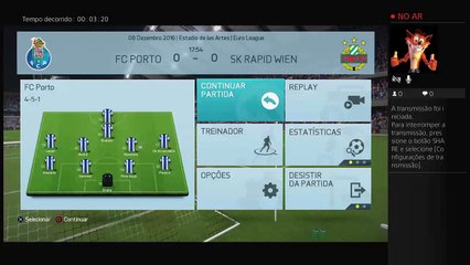 Transmissão Illuminatts - FIFA 16 - Manager FC PORTO