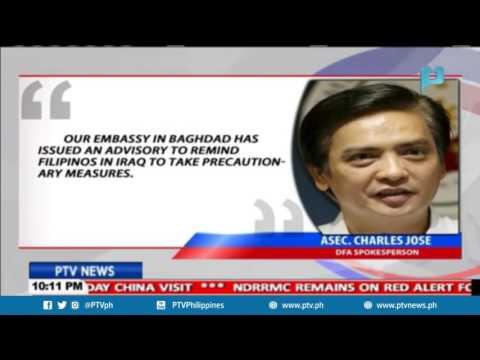 DFA cautions Pinoys in Iraq