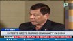 Duterte meets Filipino community in China