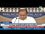 Desisyon ng SC sa pagpapalibing kay Ex-Pres. Marcos sa LNMB, rerespetuhin ni Pres. Duterte