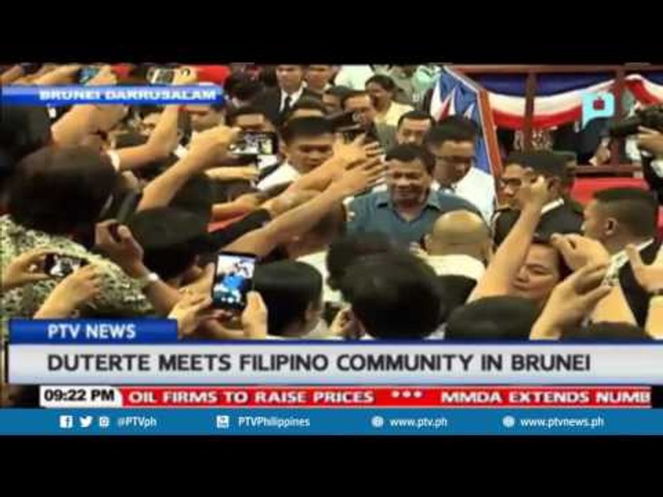 President Duterte meets Filipino Community in Brunei