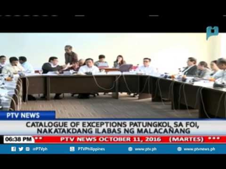 Catalogue of Exceptions patungkol sa FOI, nakatakdang ilabas ng Malacañang