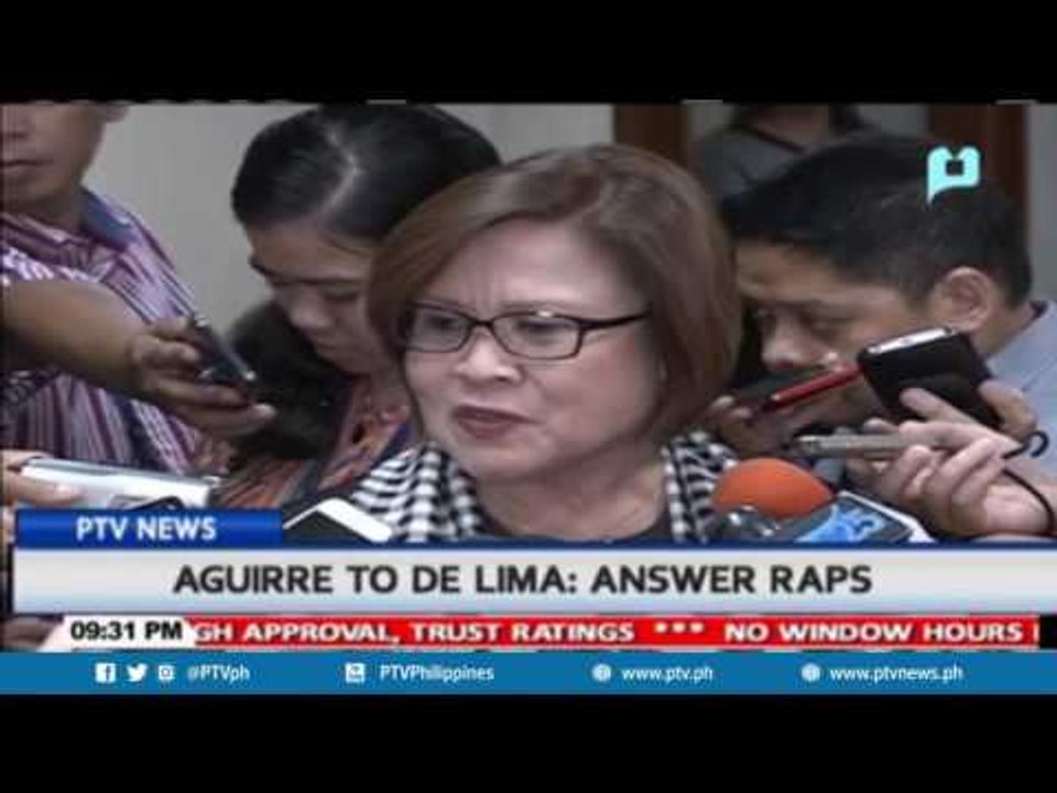 Aguirre to De Lima: Answer raps