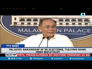Palasyo: Baranggay at SK elections, tuluyan nang hindi matutuloy