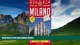 Big Deals  Laminated Milan / Milano Map with Metro   Bus Routes (English, Spanish, French,