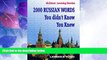 Big Deals  Kick-start  Learning Russian: 2000 RUSSIAN Words You didn t Know You Knew  Full Read