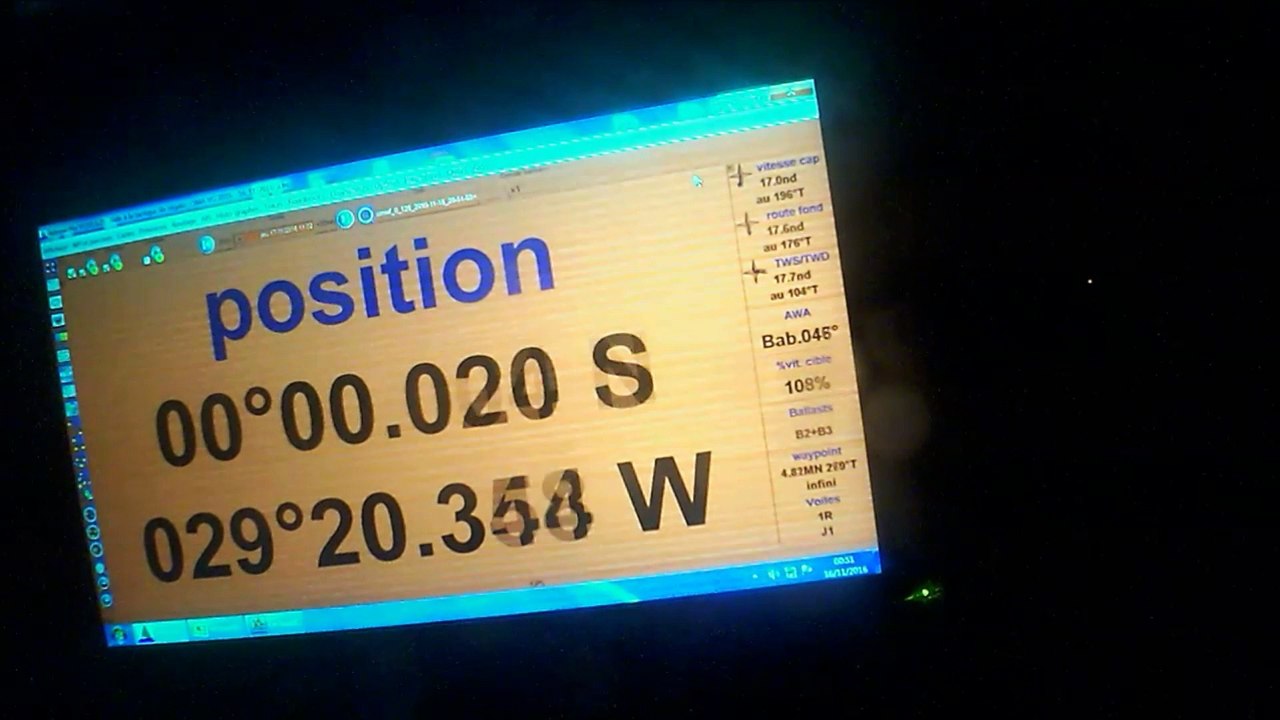 Paul Meilhat passe l'équateur / Vendée Globe