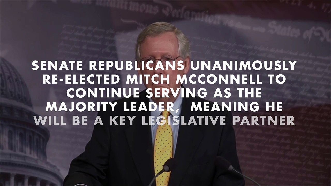 Senate Republicans re-elect Mitch McConnell as majority leader