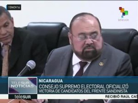 Nicaragua: Consejo Supremo Electoral ratifica triunfo de Daniel Ortega