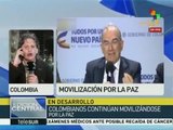 Colombianos se movilizan en respaldo al nuevo acuerdo de paz