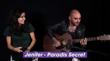 Jenifer chante "Paradis secret" en acoustique